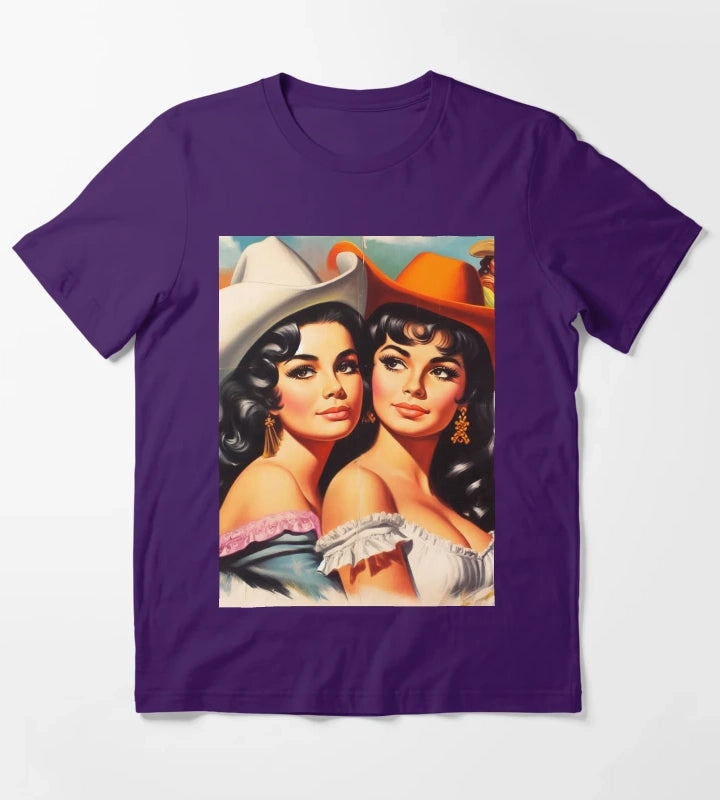 Vintage Cute Cowgirls T-Shirt Purple
