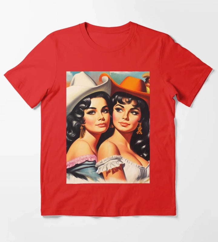 Vintage Cute Cowgirls T-Shirt Red