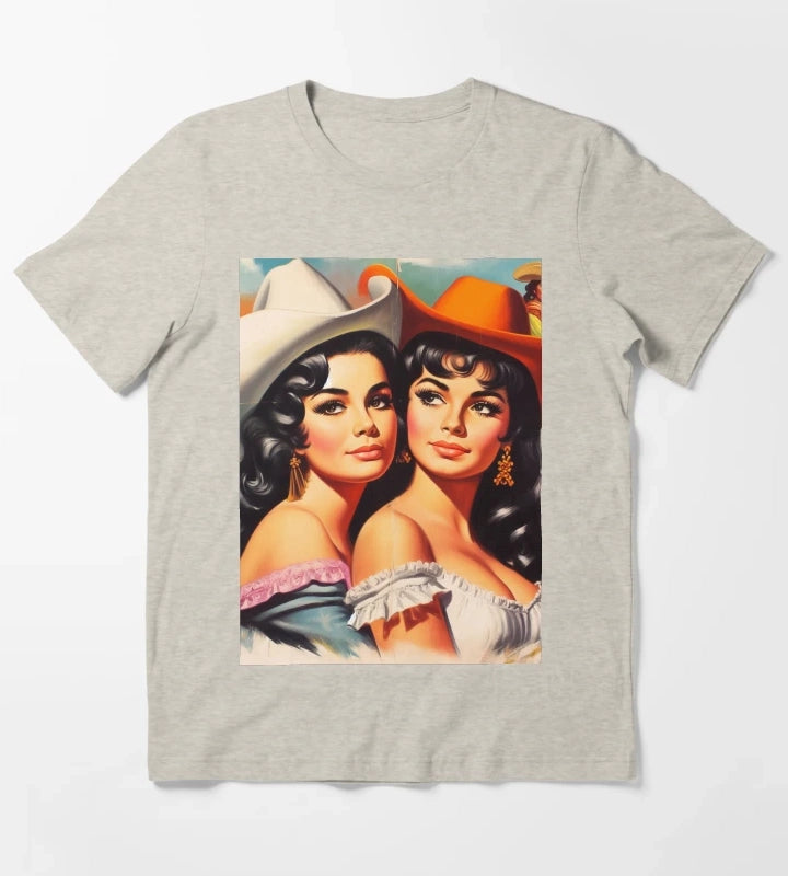 Vintage Cute Cowgirls T-Shirt Cream