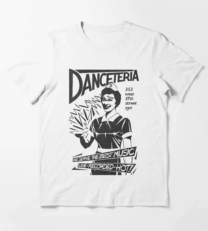 Vintage Danceteria Defunct Nightclub NYC 70s DJ Live Music T-Shirt White