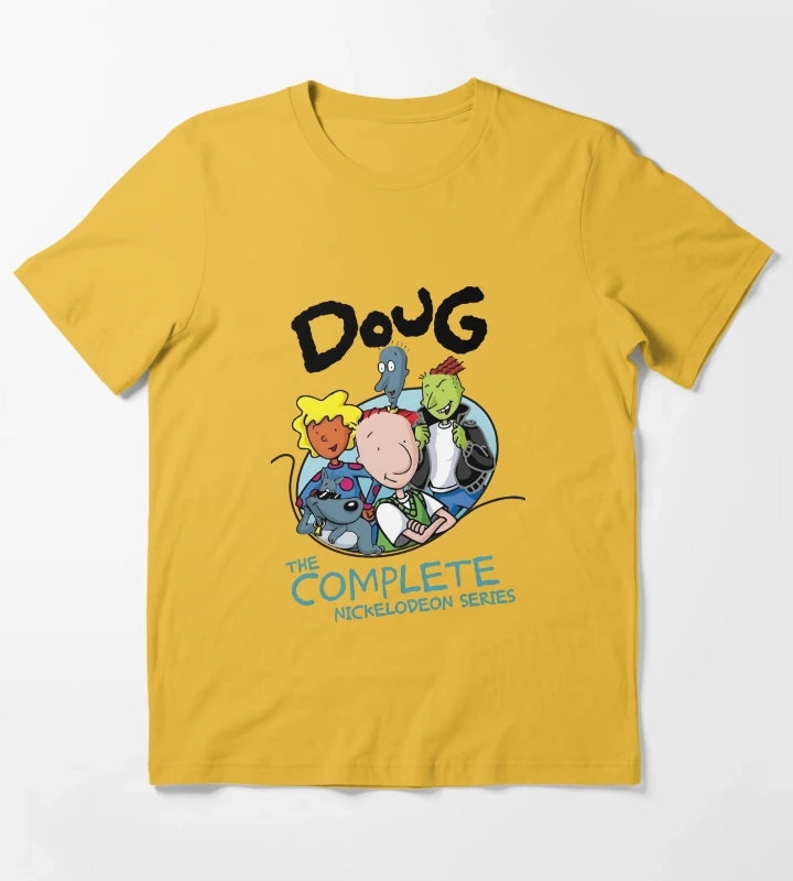 Vintage Doug Funnie Crew The Complete 90s Cartoon Series T-Shirt Yellow