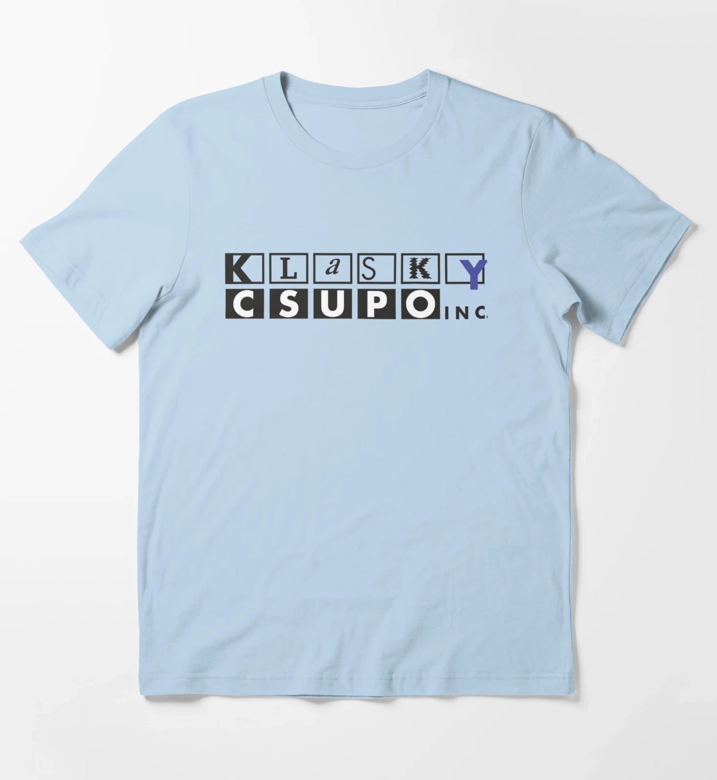 Vintage Klasky Csupo Logo Sublimation Design Digital Download T-Shirt Sky Blue