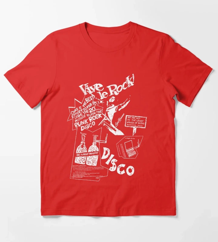 Vintage Look Vive Le Rock T-Shirt Red