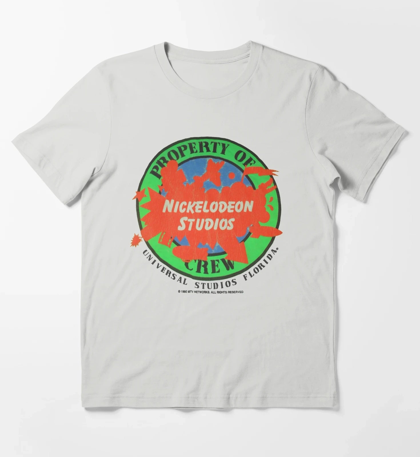 Vintage Nickelodeon Studios Crew Shirt T-Shirt Light Grey