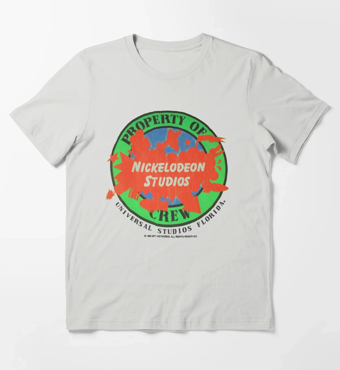 Vintage Nickelodeon Studios Crew Shirt T-Shirt Light Grey