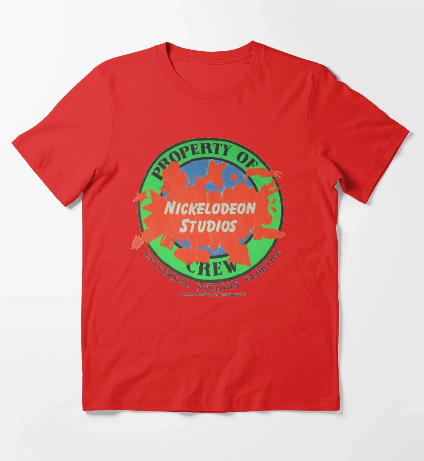 Vintage Nickelodeon Studios Crew Shirt T-Shirt Red