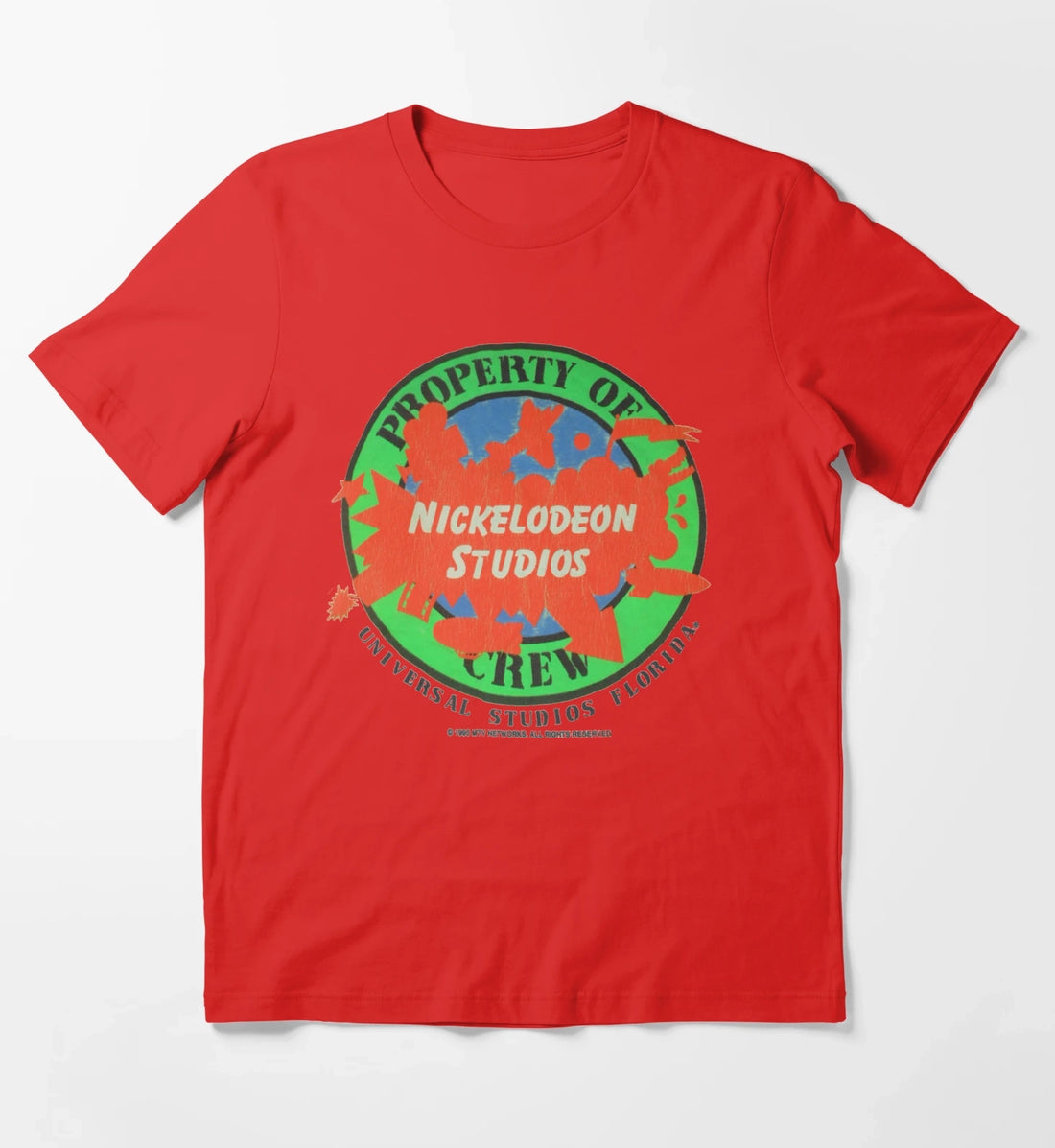 Vintage Nickelodeon Studios Crew Shirt T-Shirt Red