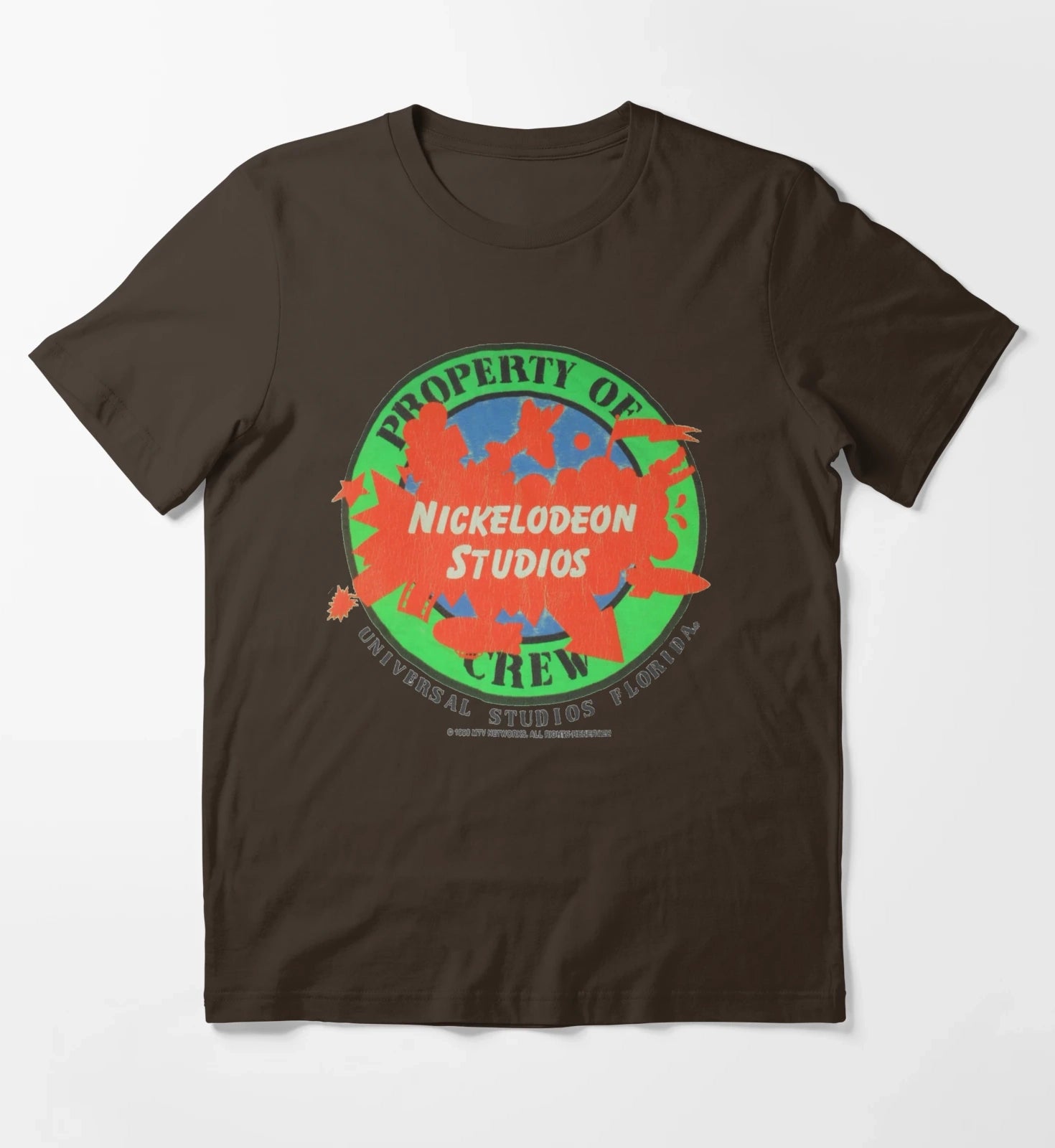 Vintage Nickelodeon Studios Crew Shirt T-Shirt Brown