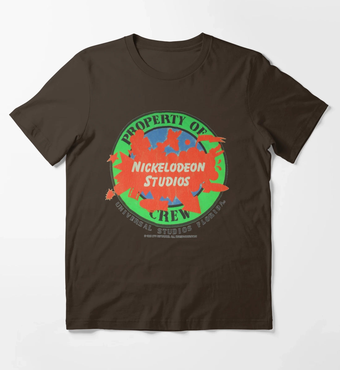 Vintage Nickelodeon Studios Crew Shirt T-Shirt Brown