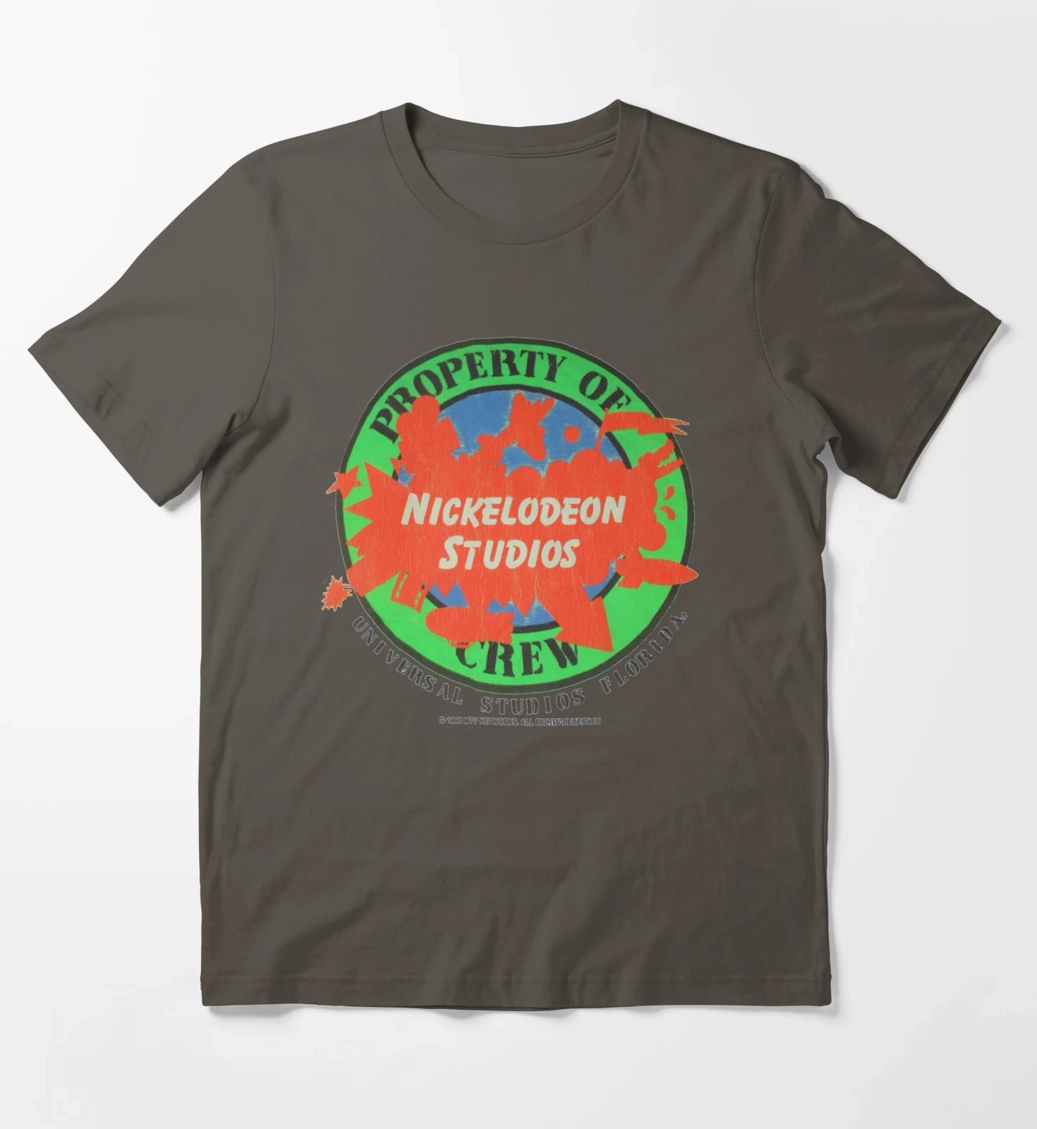Vintage Nickelodeon Studios Crew Shirt T-Shirt Dark Grey