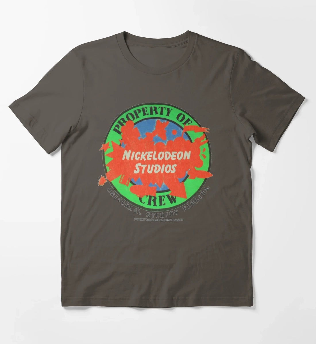 Vintage Nickelodeon Studios Crew Shirt T-Shirt Dark Grey