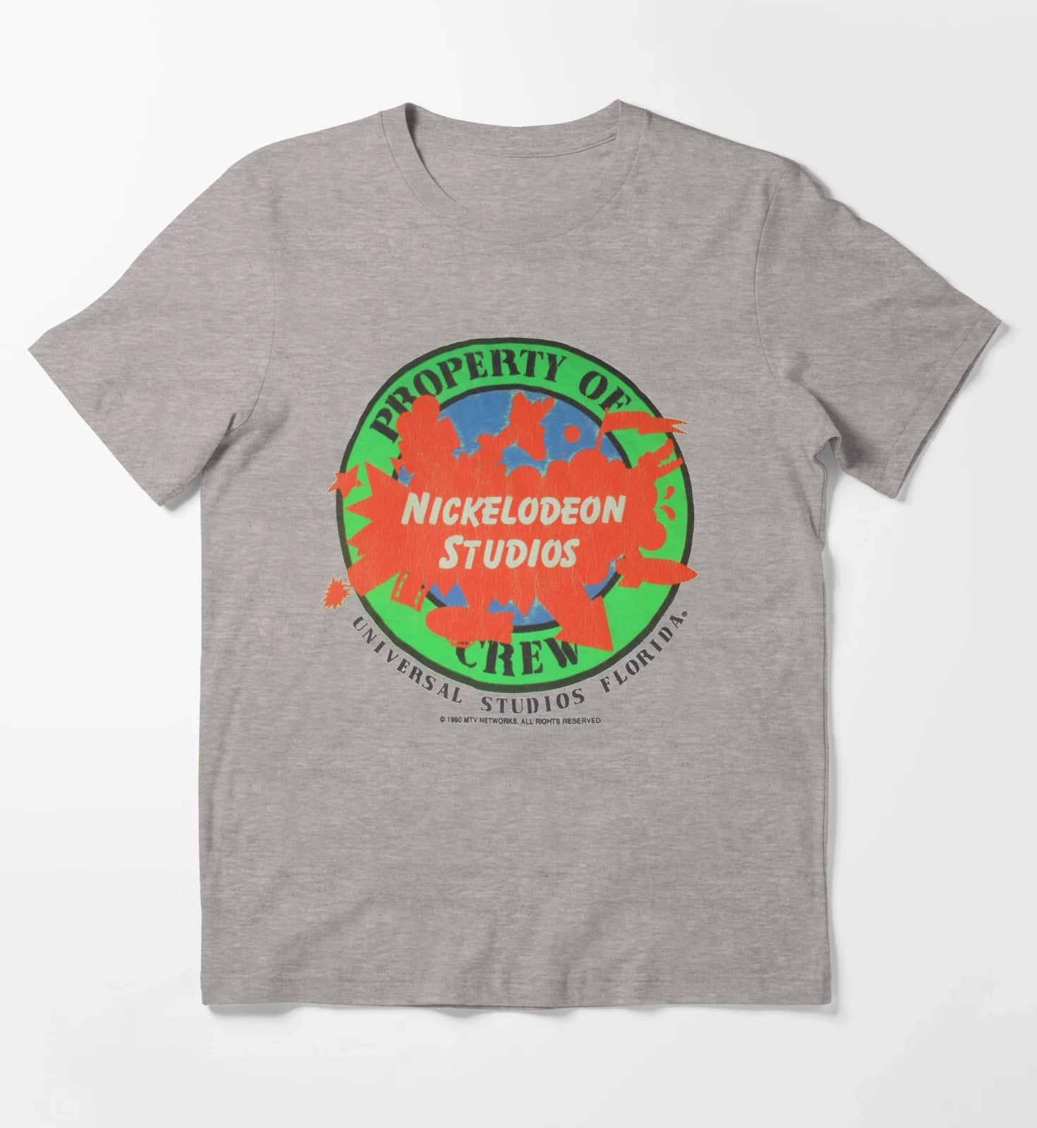 Vintage Nickelodeon Studios Crew Shirt T-Shirt Heather Grey