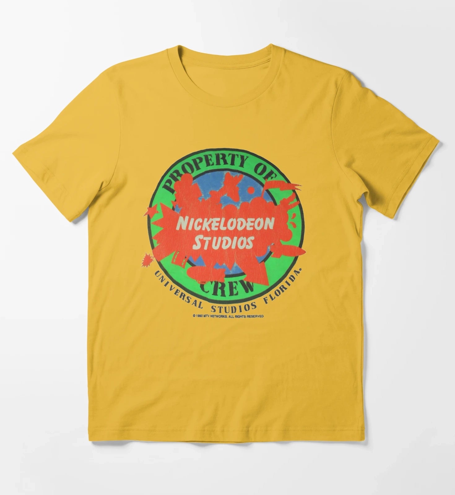 Vintage Nickelodeon Studios Crew Shirt T-Shirt Yellow