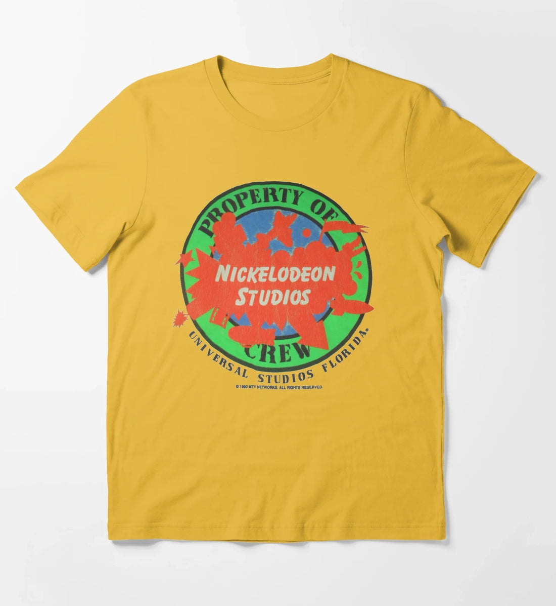 Vintage Nickelodeon Studios Crew Shirt T-Shirt Yellow