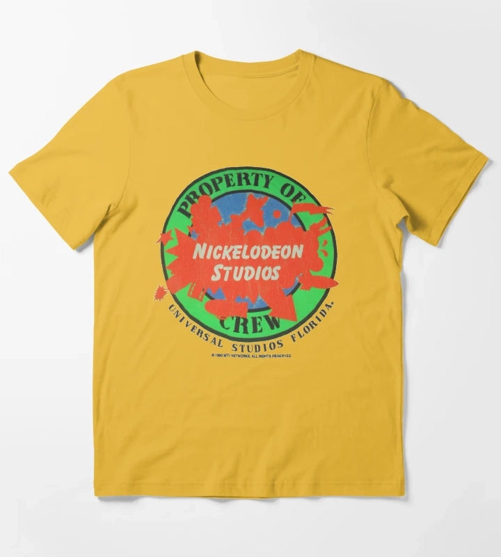 Vintage Nickelodeon Studios Crew Shirt T-Shirt Yellow
