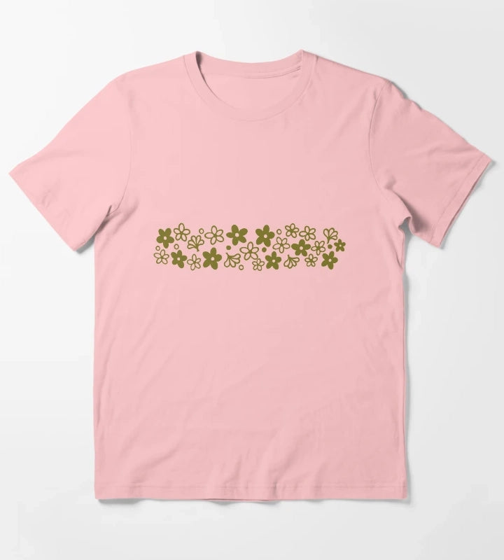 Vintage Pyrex Spring Blossom Design Green T-Shirt Dark Grey