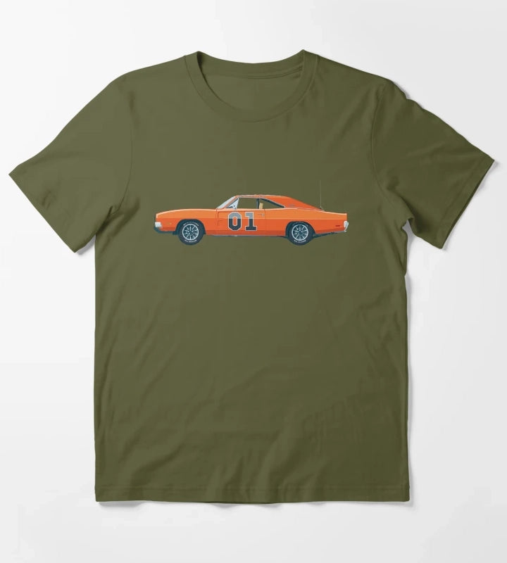 Vintage The Dukes Of Hazzard Awesome For Movie Fans T-Shirt Olive Green