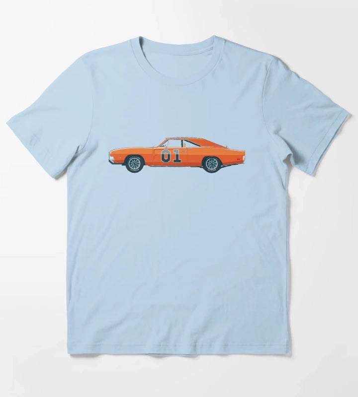 Vintage The Dukes Of Hazzard Awesome For Movie Fans T-Shirt Sky Blue