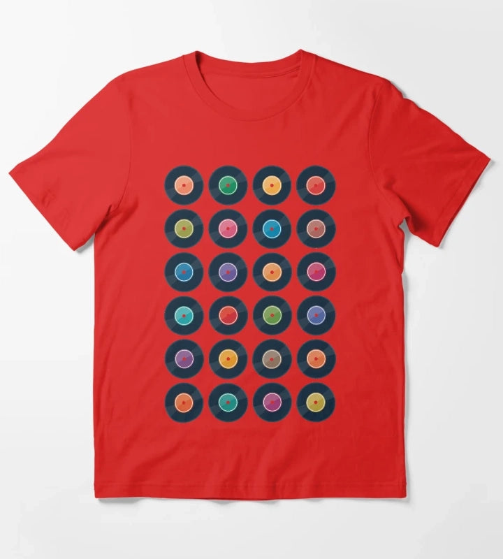 Vinyl Record Collection T-Shirt Red