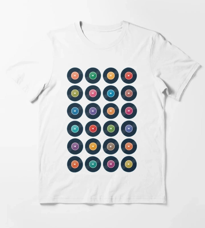 Vinyl Record Collection T-Shirt White