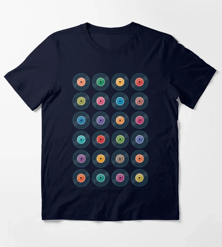 Vinyl Record Collection T-Shirt Navy
