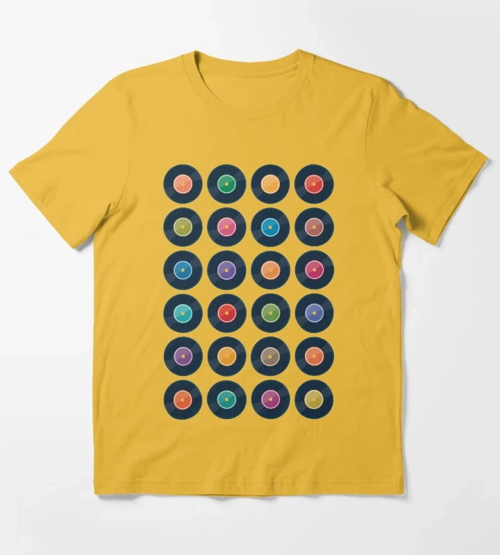 Vinyl Record Collection T-Shirt Yellow