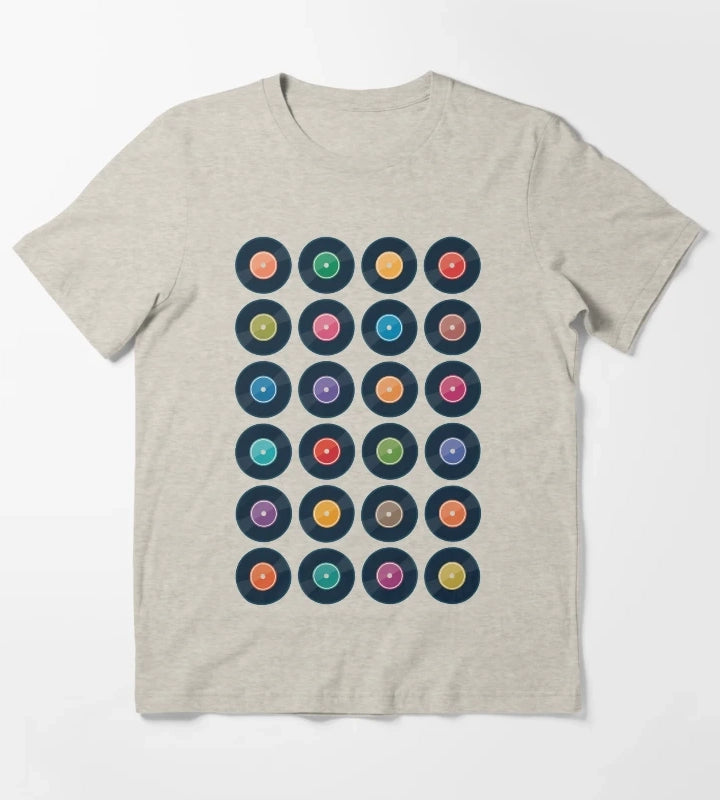 Vinyl Record Collection T-Shirt Cream