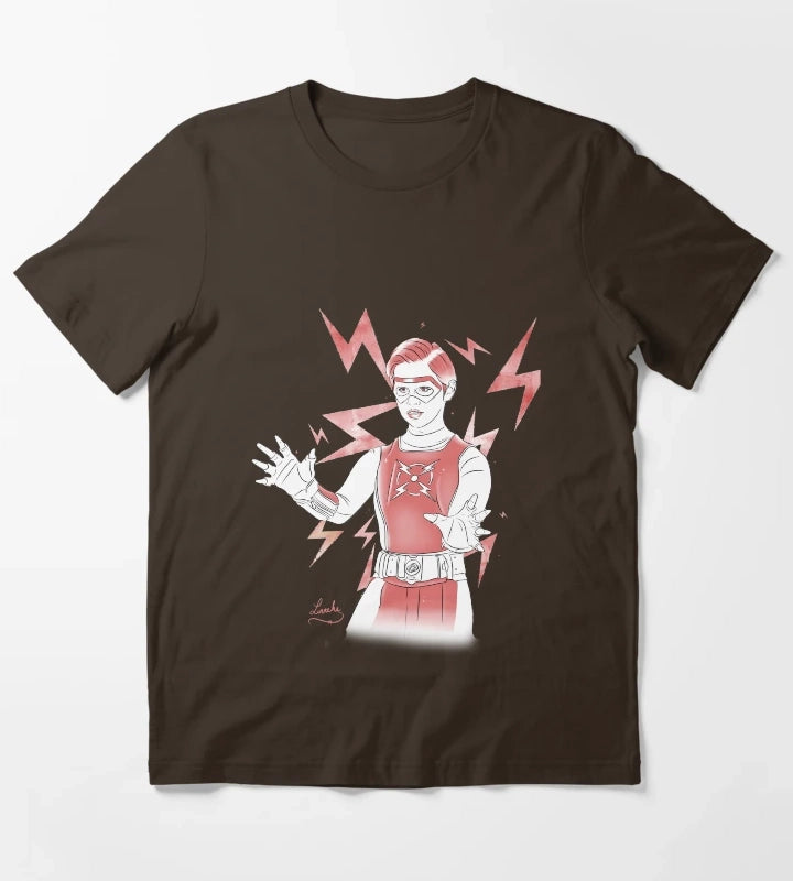 Volt Chapa Red White Design T-Shirt Brown