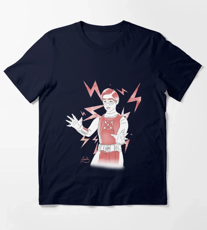 Volt Chapa Red White Design T-Shirt Navy