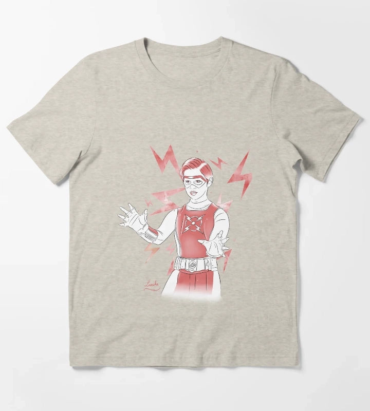 Volt Chapa Red White Design T-Shirt Cream
