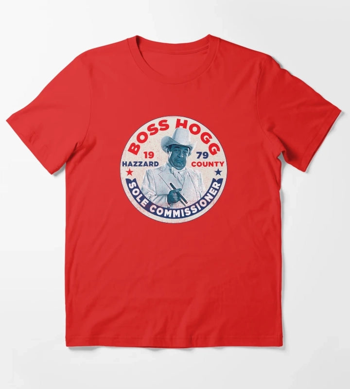 Vote Boss Hogg Dukes of Hazzard T-Shirt Red