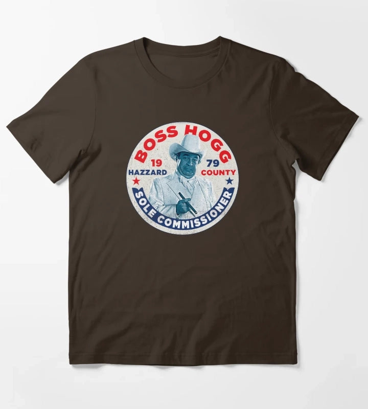 Vote Boss Hogg Dukes of Hazzard T-Shirt Brown
