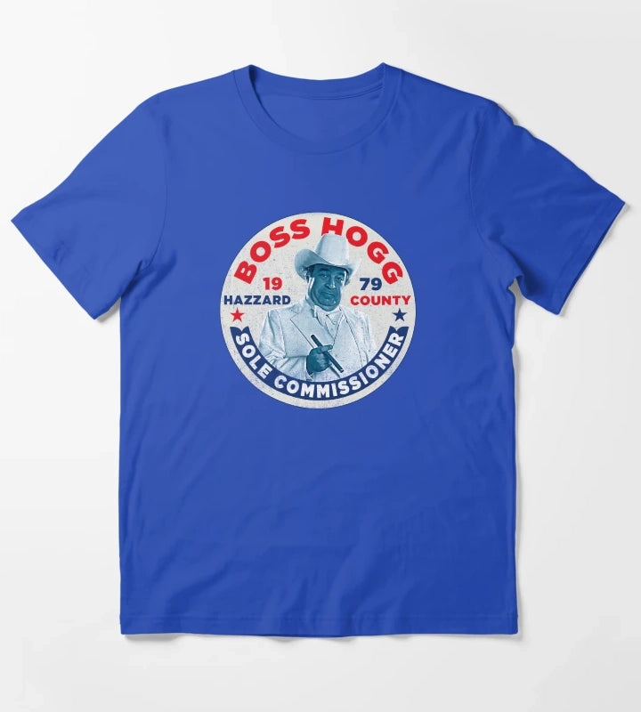 Vote Boss Hogg Dukes of Hazzard T-Shirt Blue