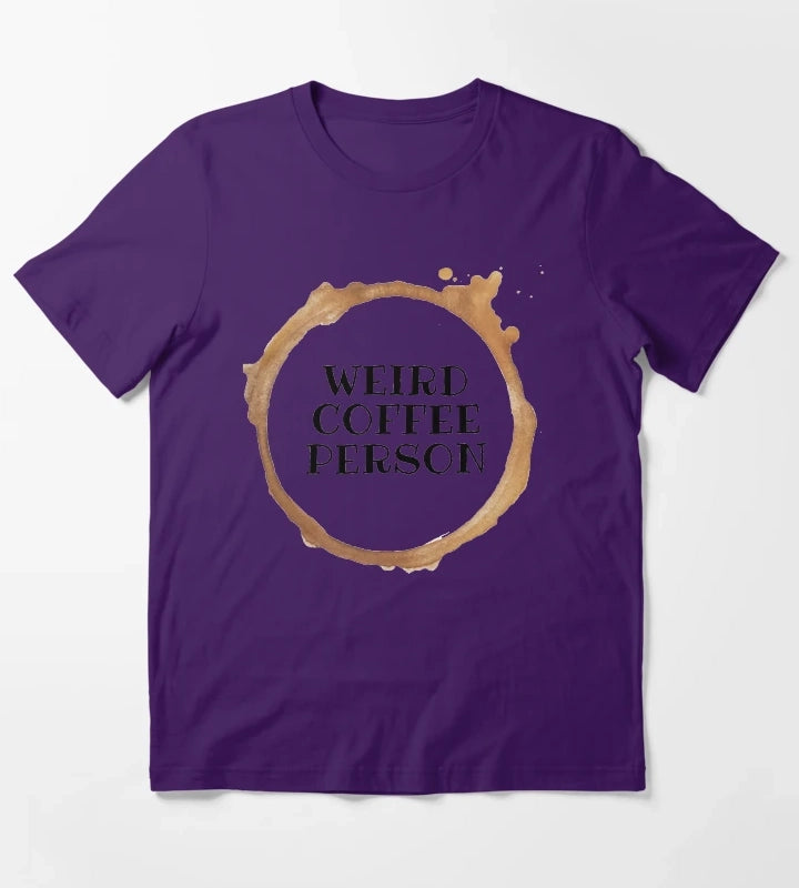 WEIRD COFFEE PERSON T-Shirt Purple