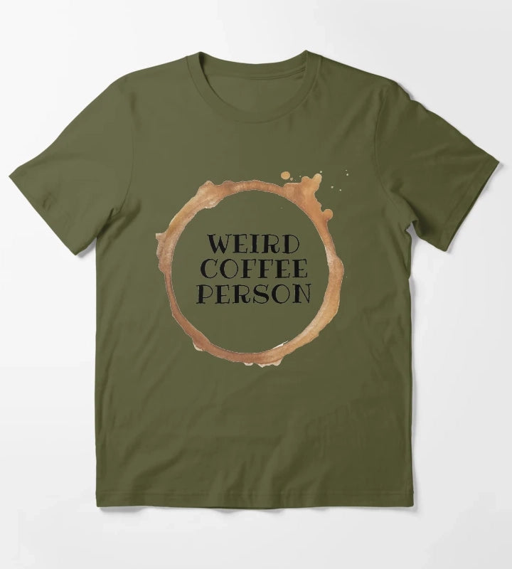 WEIRD COFFEE PERSON T-Shirt Olive Green