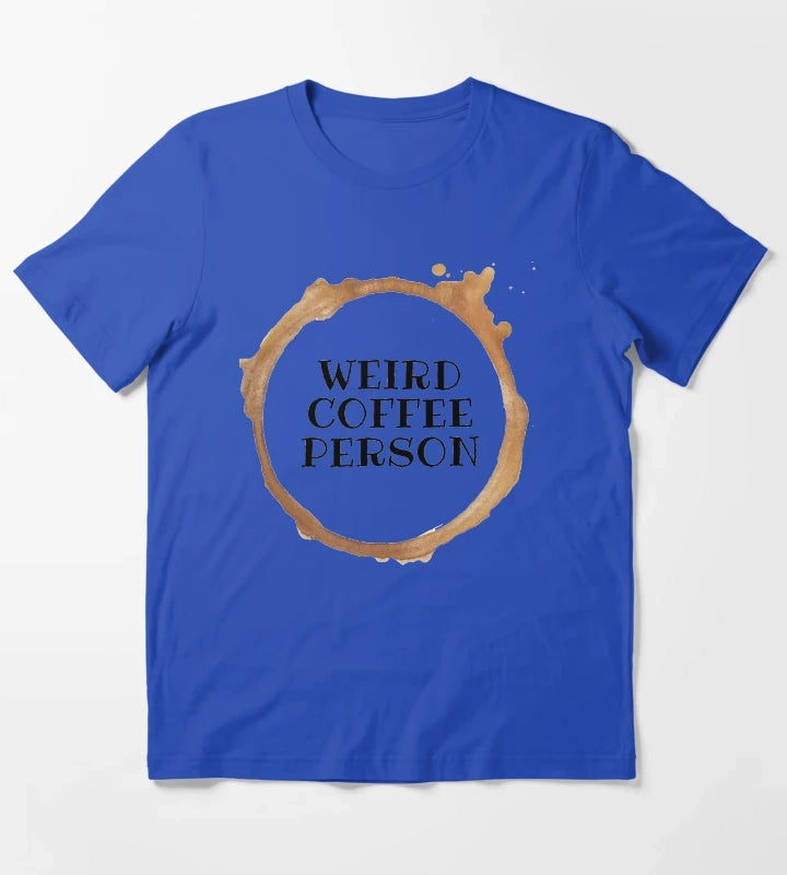 WEIRD COFFEE PERSON T-Shirt Blue