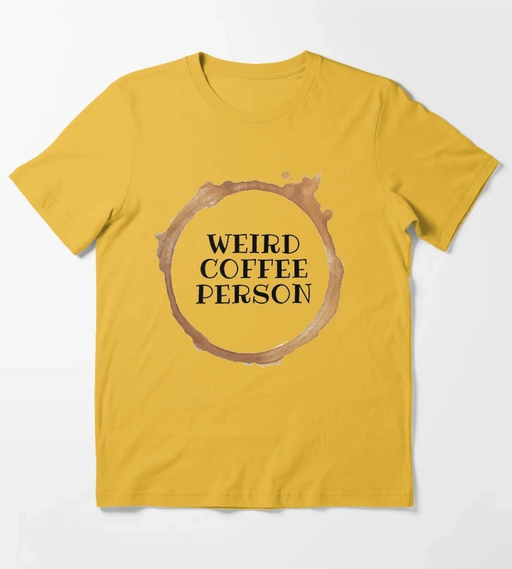 WEIRD COFFEE PERSON T-Shirt Yellow