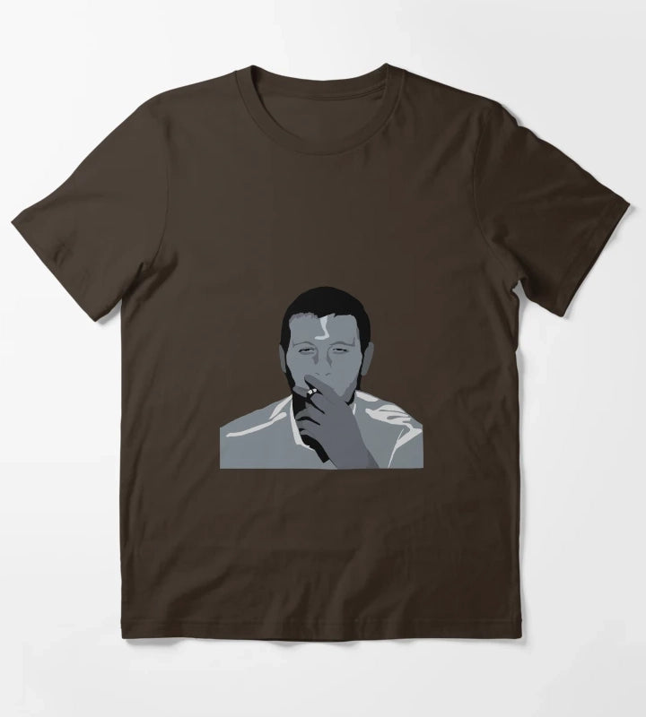 WPSIATWIN artic monkeys Alex turner Stencil Work T-Shirt Brown