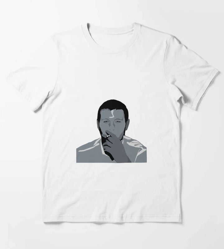 WPSIATWIN artic monkeys Alex turner Stencil Work T-Shirt White