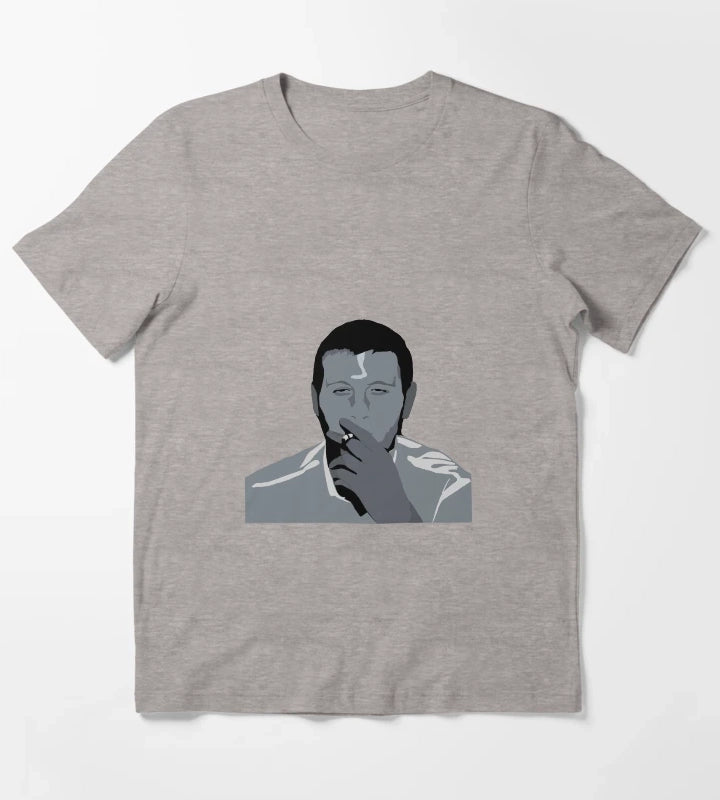 WPSIATWIN artic monkeys Alex turner Stencil Work T-Shirt Heather Grey