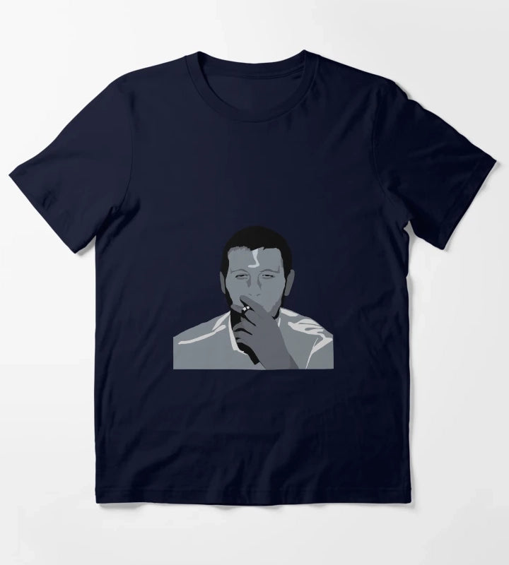 WPSIATWIN artic monkeys Alex turner Stencil Work T-Shirt Navy