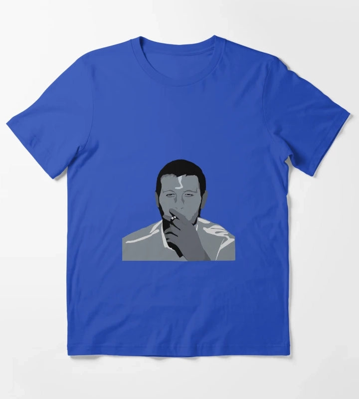 WPSIATWIN artic monkeys Alex turner Stencil Work T-Shirt Blue