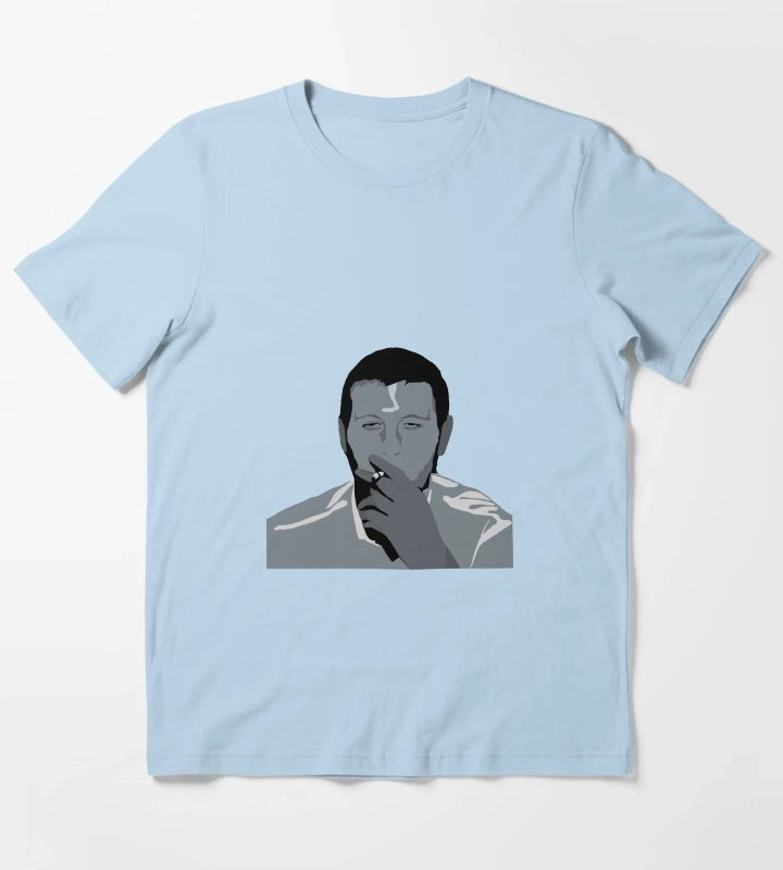 WPSIATWIN artic monkeys Alex turner Stencil Work T-Shirt Sky Blue