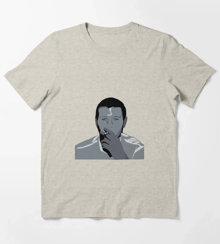 WPSIATWIN artic monkeys Alex turner Stencil Work T-Shirt Cream