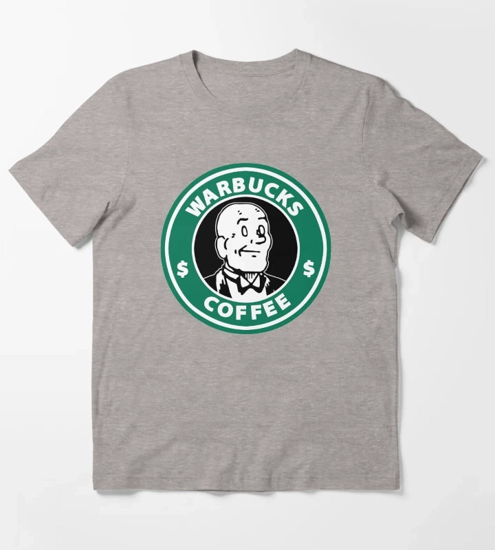 Warbucks Coffee T-Shirt Heather Grey