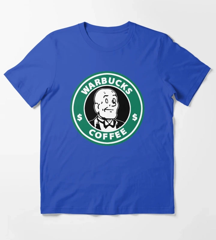 Warbucks Coffee T-Shirt Blue