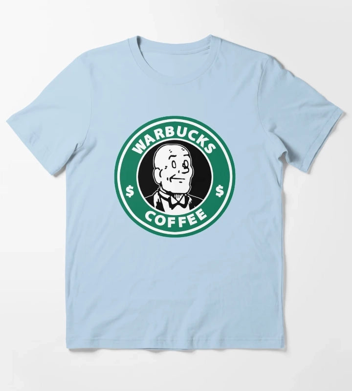 Warbucks Coffee T-Shirt Sky Blue
