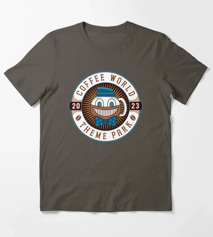 Watery Coffee World Emblem T-Shirt Dark Grey