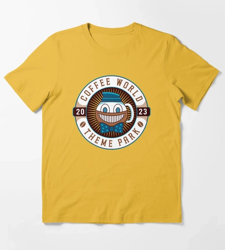 Watery Coffee World Emblem T-Shirt Yellow