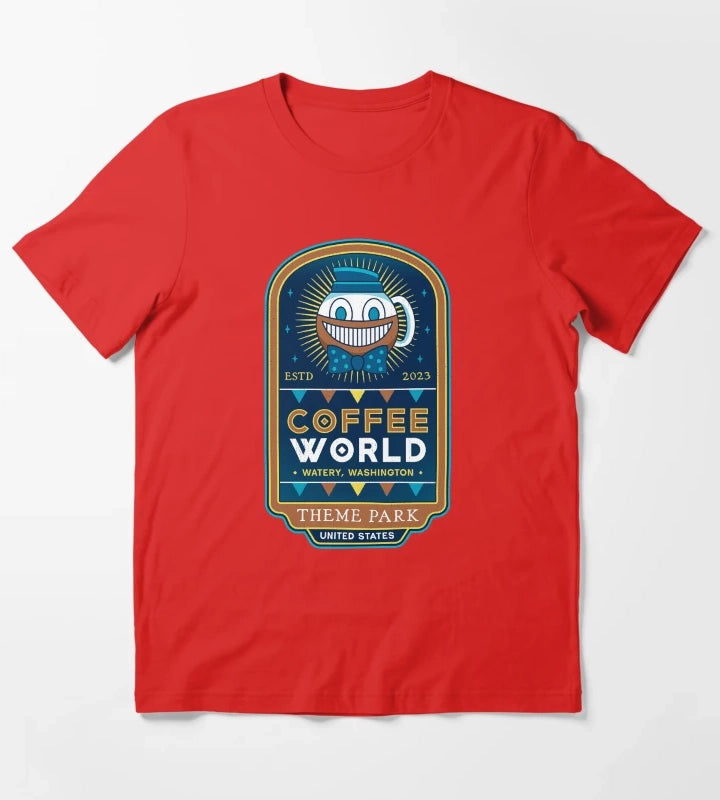 Watery Coffee World T-Shirt Red